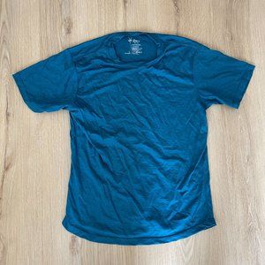 Ibex Men's 24 Hour SS Crew 100% Merino Wool Deep Ocean Blue S Rrp $90